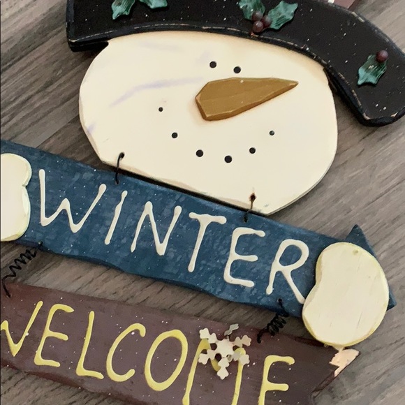 Winter Welcome Wooden Hanging Sign Home Decor - Picture 2 of 4